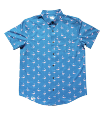 Crazy Flamingo, recycle plastic bottle shirt