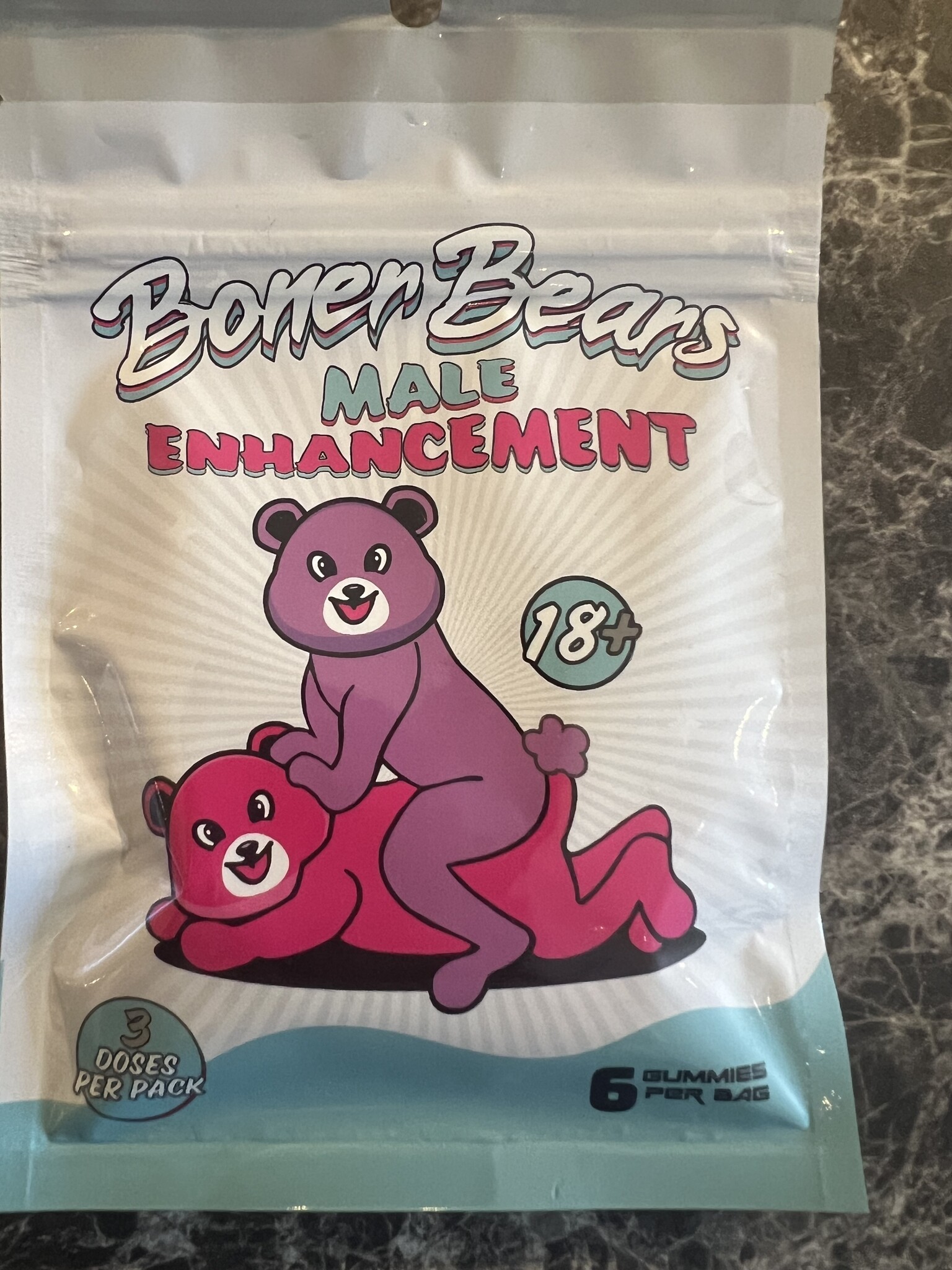 Boner Bears, Gummy "pecker upper", 3 dose pack