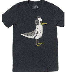 Seagull with Headphones