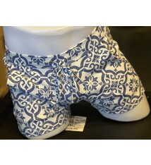 Linen Stretch Pack 'em Shorts, Blue Tile Line