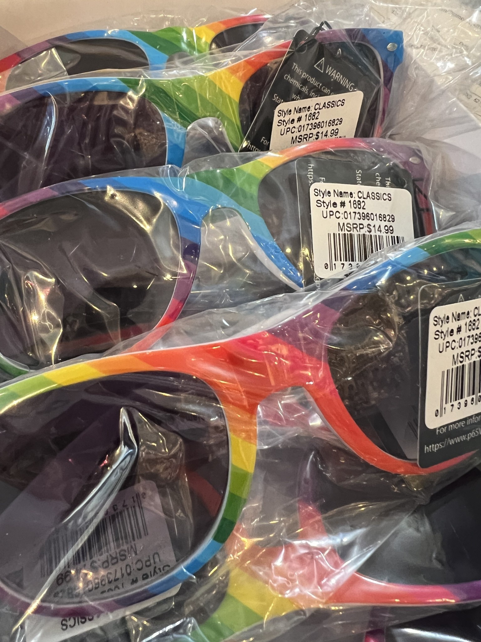 Classic Design, Rainbow Pride Glasses by Blue Gem, Unisex