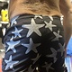 Black with Star Fish, Zip Back Pocket Short