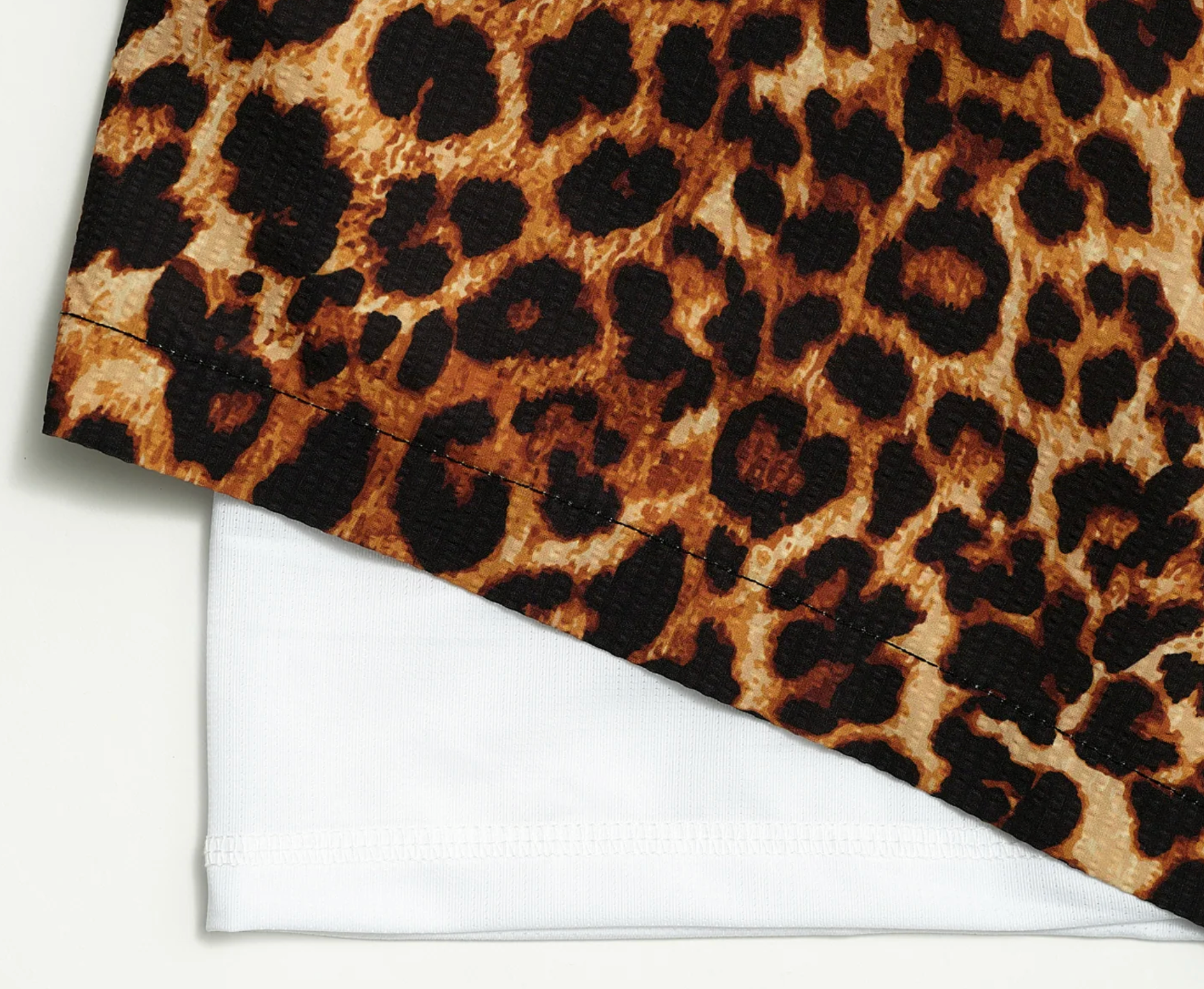 Leopard Seersucker, Swim/Volley Short