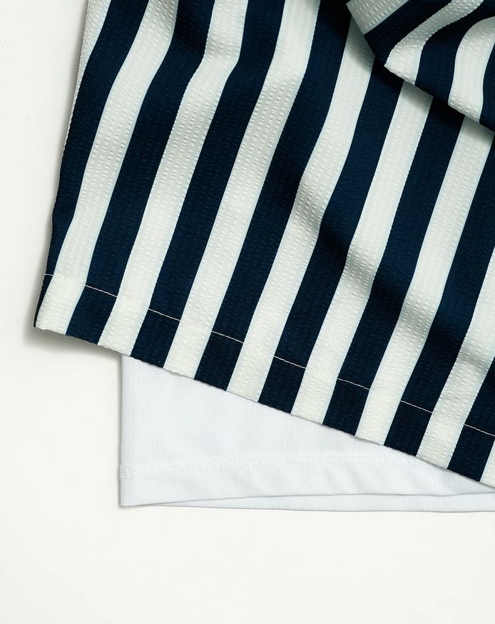 Navy Stripe Seersucker, Swim/Volley Short