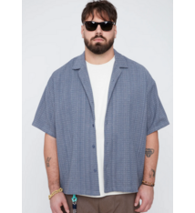 Textured Boxy Fit, Resort Collar Shirt