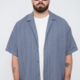 Textured Boxy Fit, Resort Collar Shirt