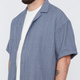 Textured Boxy Fit, Resort Collar Shirt