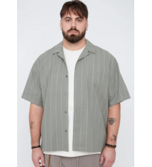 Stripe Boxy Fit, Thyme Collar Shirt