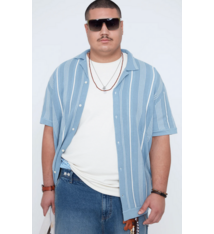 Dobby Boxy Fit, Pastel Blue, Collar Shirt