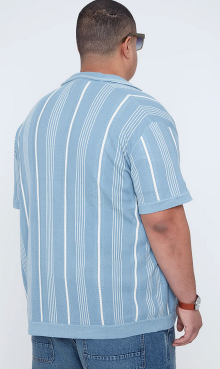Dobby Boxy Fit, Pastel Blue, Collar Shirt