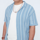 Dobby Boxy Fit, Pastel Blue, Collar Shirt