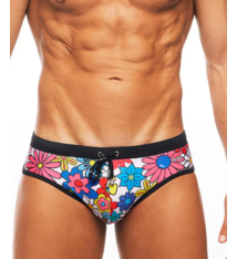 Botanical Vines, Lo Rise Brief, Multi Color Floral