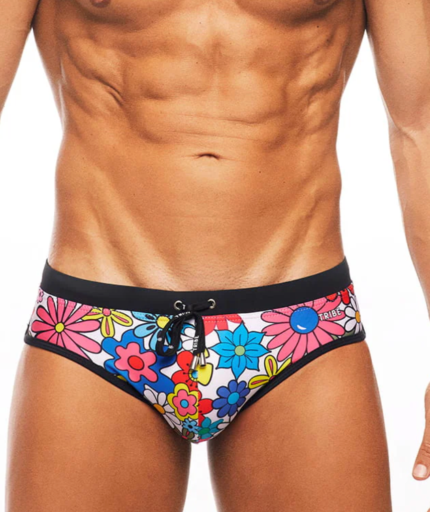 Botanical Vines, Lo Rise Brief, Multi Color Floral