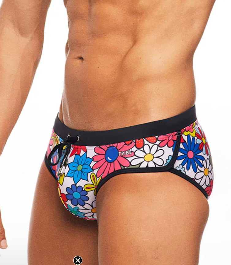 Botanical Vines, Lo Rise Brief, Multi Color Floral