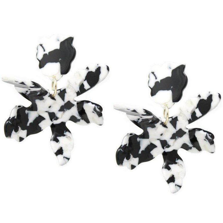 rowe Flower Acetate Statement Earring