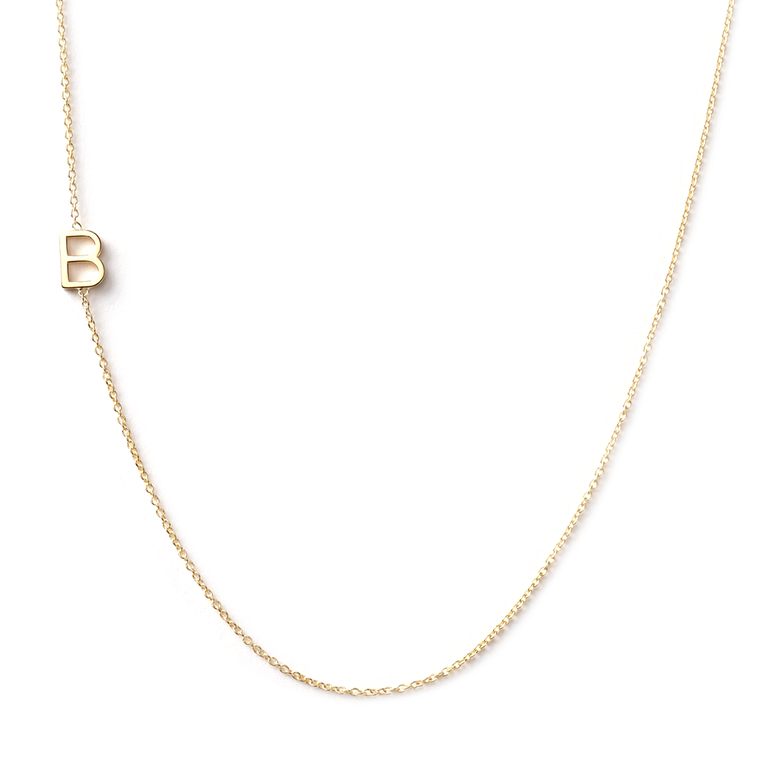 Maya Brenner Asymmetrical Letter Necklace