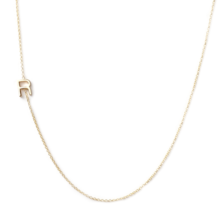 Maya Brenner Asymmetrical Letter Necklace