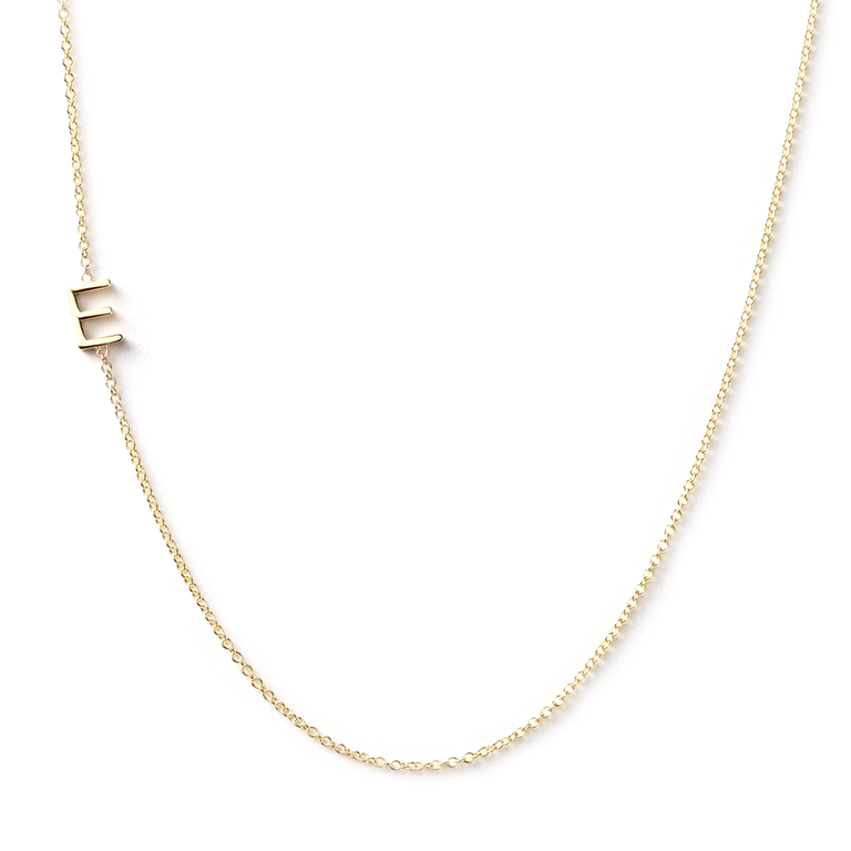 Maya Brenner Asymmetrical Letter Necklace