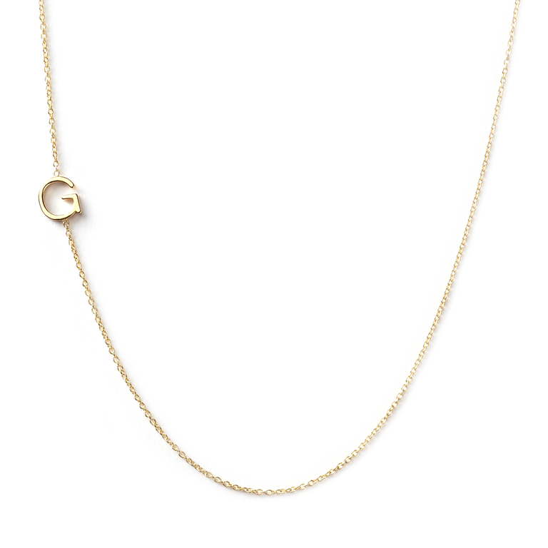 Asymmetrical Letter Necklace - Rowe Boutique