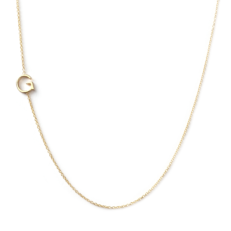 Maya Brenner Asymmetrical Letter Necklace