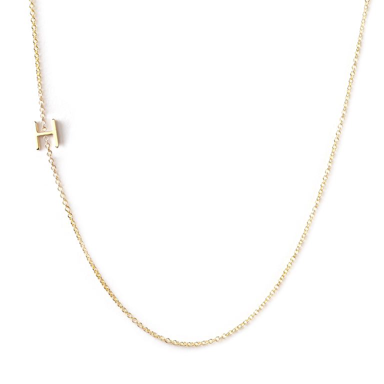 Maya Brenner Asymmetrical Letter Necklace