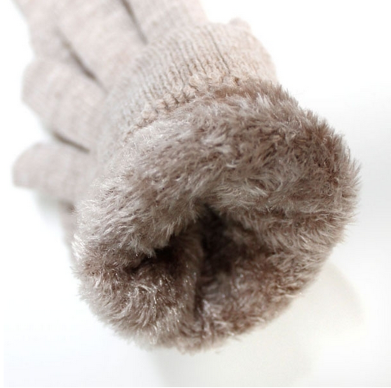 Single Cable Knit lined sweater glove