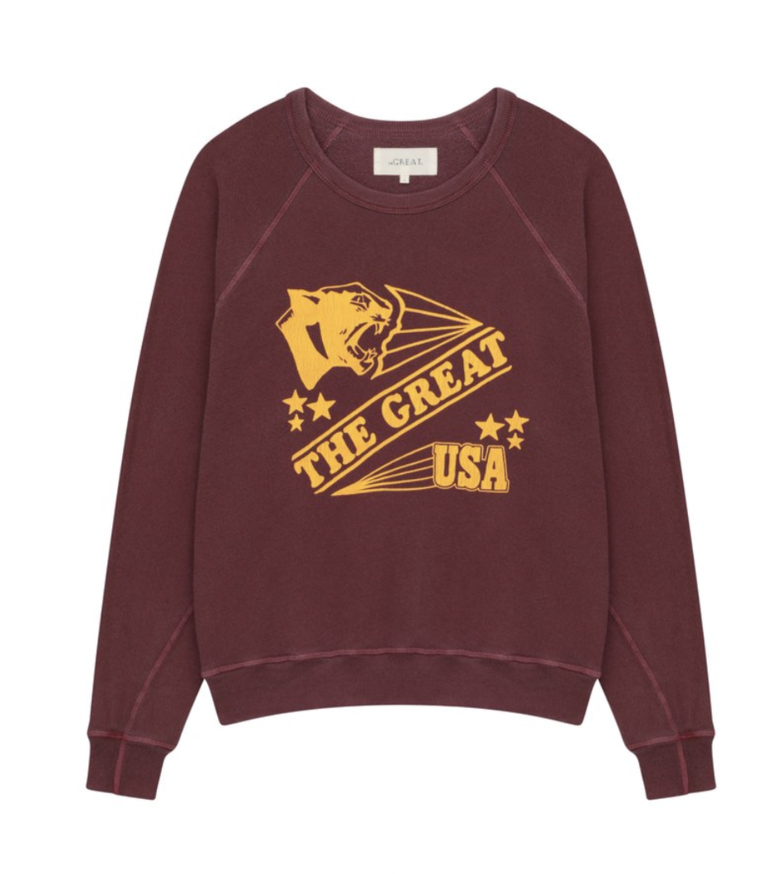 The Great The College Sweatshirt w/ Cougar Graphic