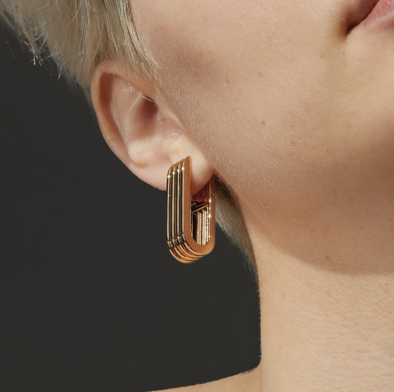 Jenny Bird Rahni Ribbed U-link Earring