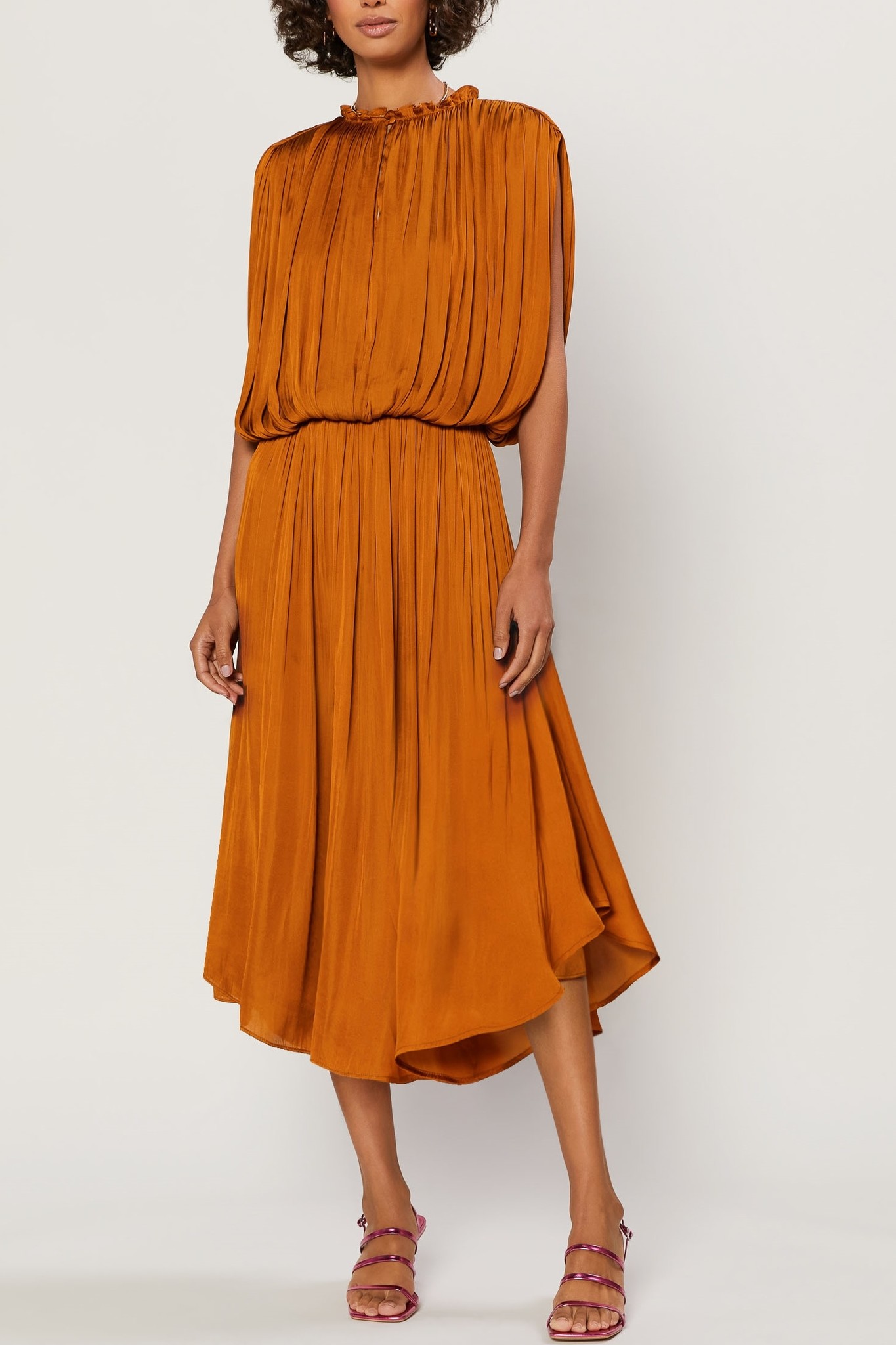 Shirring Midi Dress - Rowe Boutique