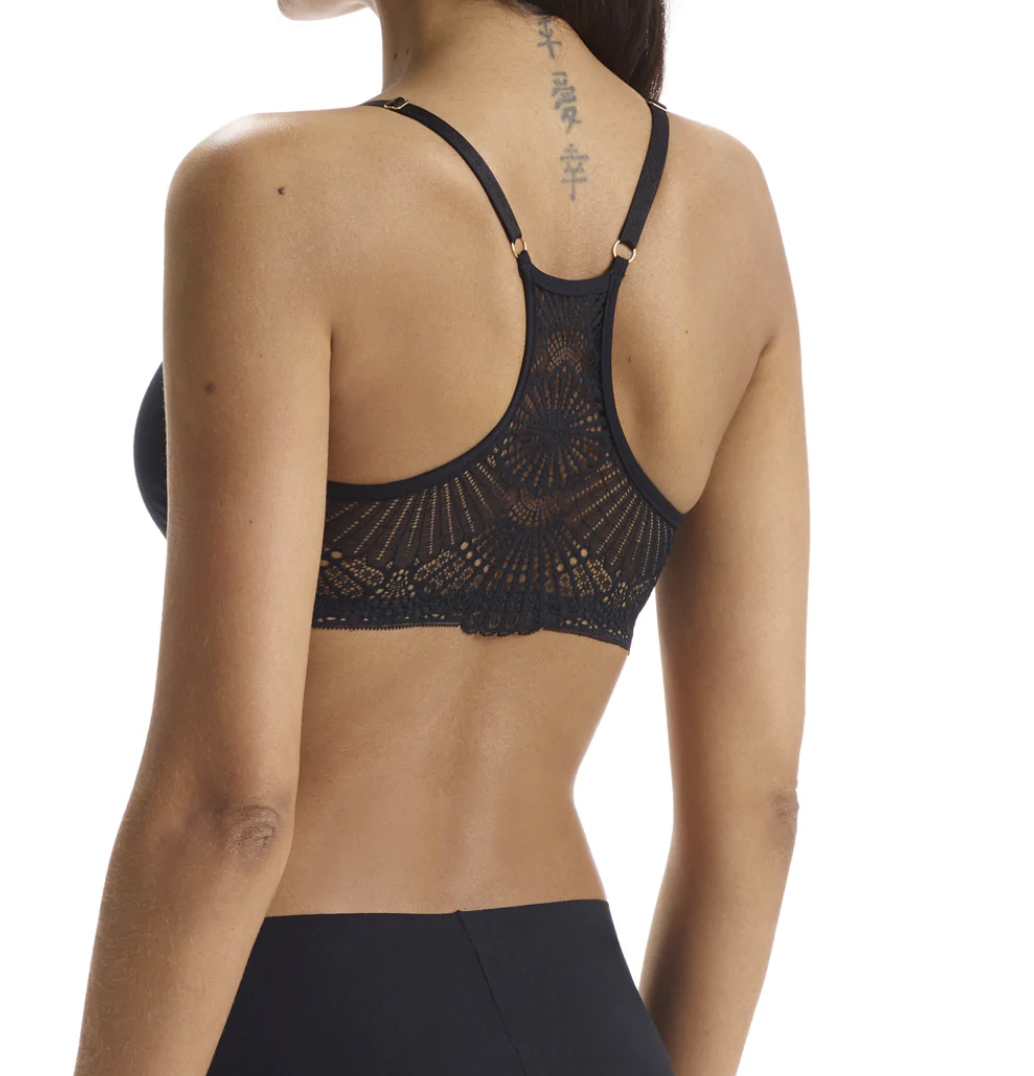 commando Butter & Lace Racerback Bralette GEO501, Black, X-Small :  : Clothing, Shoes & Accessories