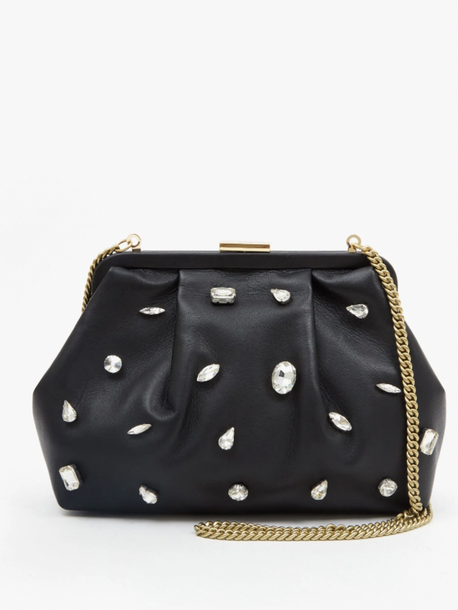 CLARE V. - CIRCLE EMBELLISHED CLUTCH