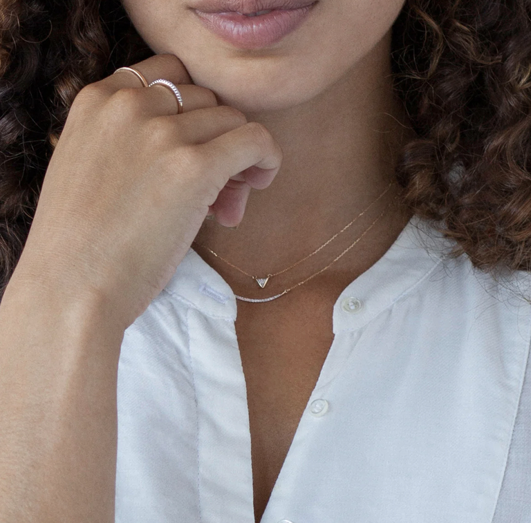 Adina Reyter Large Pave Curve Necklace