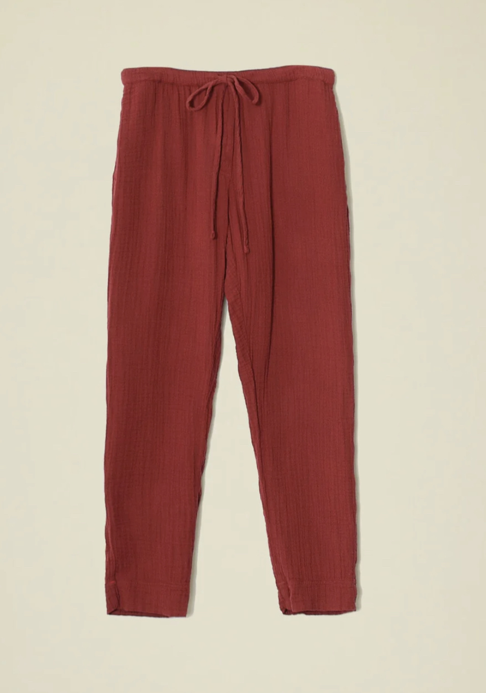 XiRENA, Pants & Jumpsuits, Xirena Side Red Blue Stripe Rex Drawstring  Cotton Pants Suri Army Olive Green M