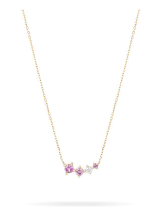 Adina Reyter Graduated Pink Sapphire Curve Necklace