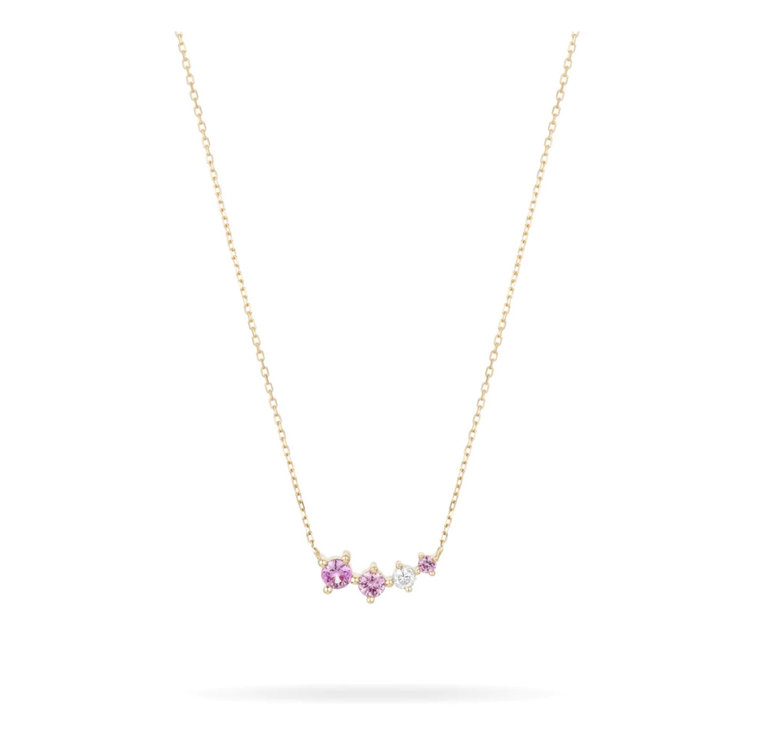 Adina Reyter Graduated Pink Sapphire Curve Necklace