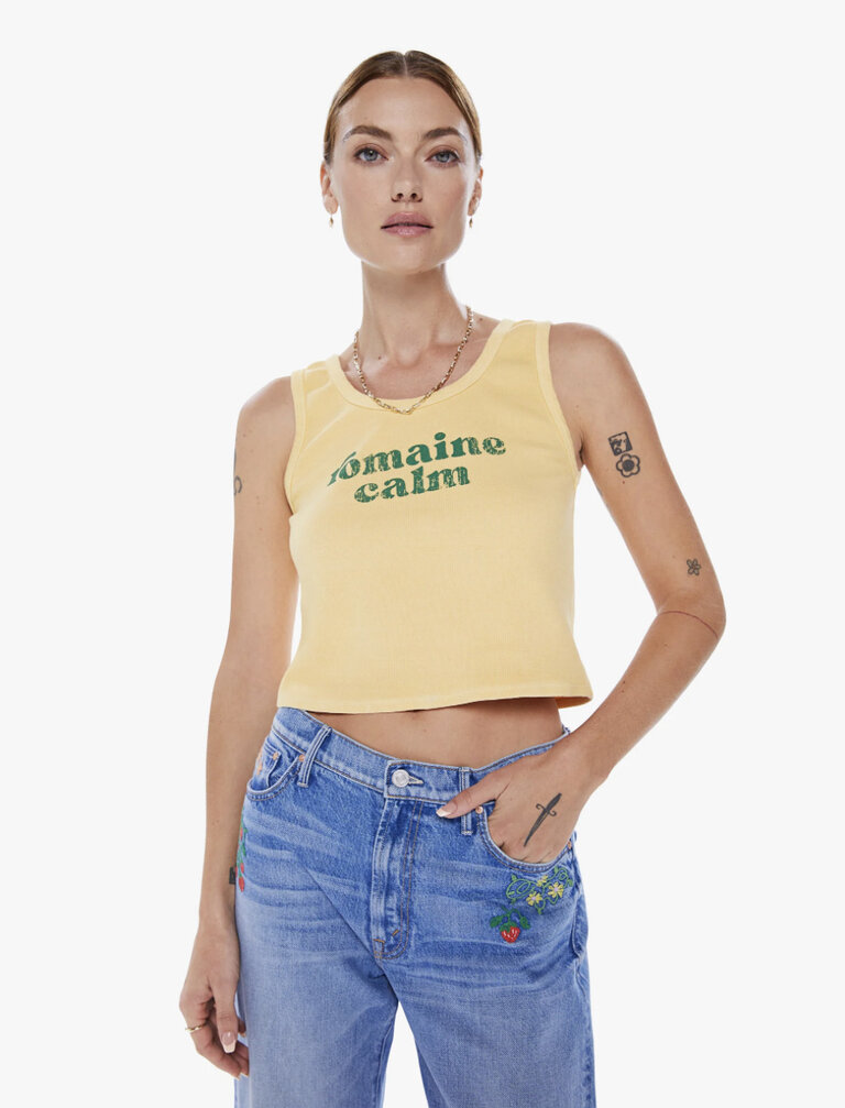Mother Denim The Yippie Tank In Romaine Calm