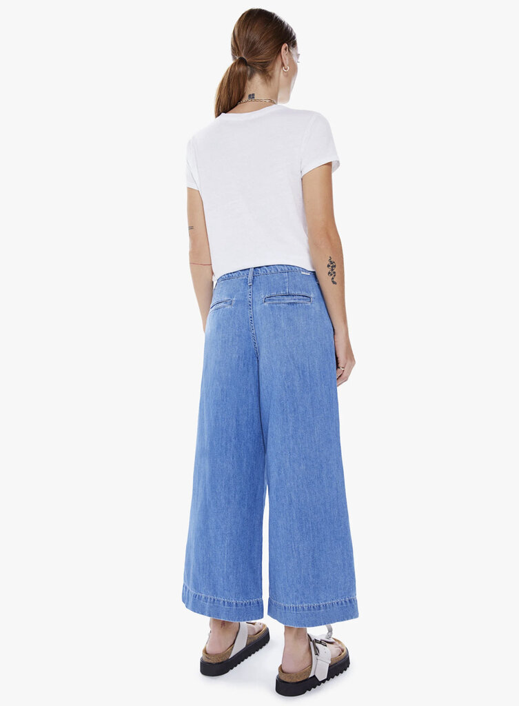 Mother Denim High Waisted Pouty Prep Ankle in Salt & Lime