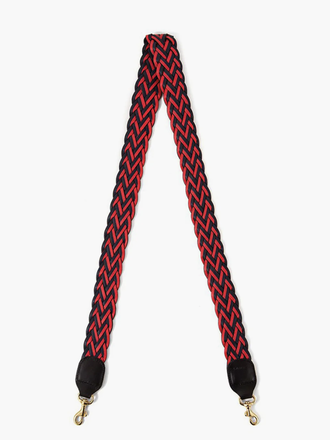 Clare V. Crossbody Strap - belt webbing in Red/Navy