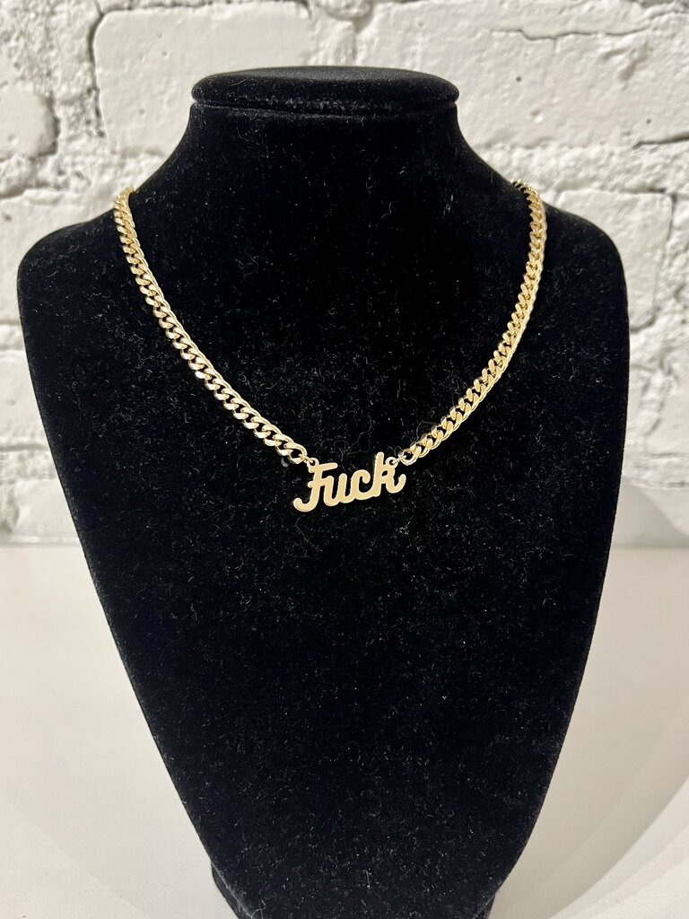 Fu*k Chunky Chain Necklace