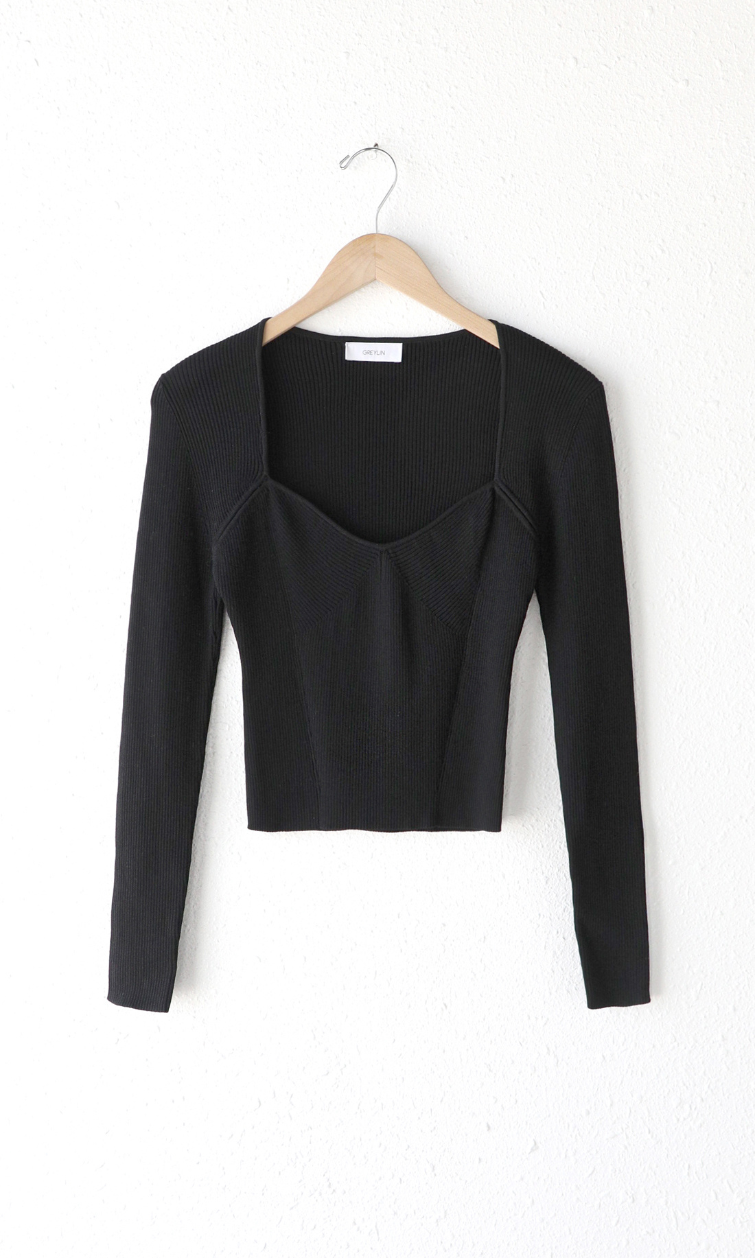 Rib-knit cropped top - Cream/Black … curated on LTK