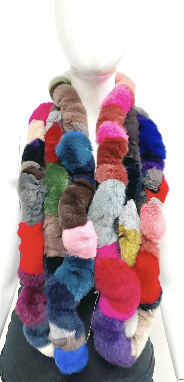 Multi Color Rabbit Ruffles Scarf - Rowe Boutique