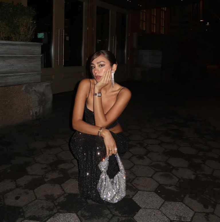 Olga Berg Polly Crystal Shoulder Bag