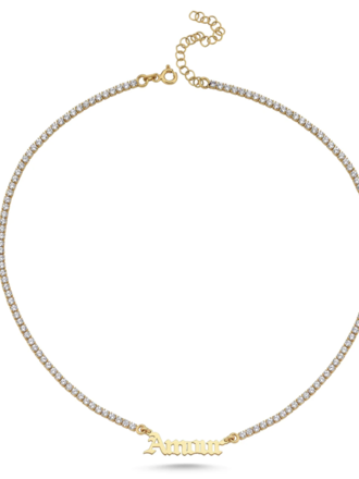 Maisonirem Tennis Chain Amour Necklace