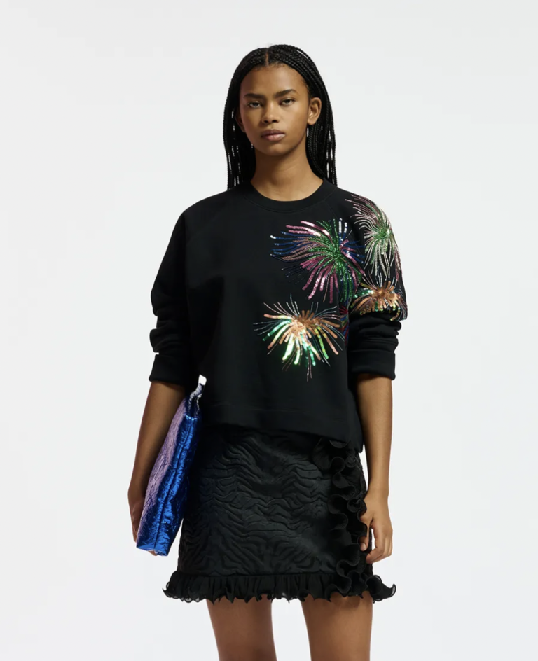 Essentiel Antwerp Beaded Sequin Sweatshirt