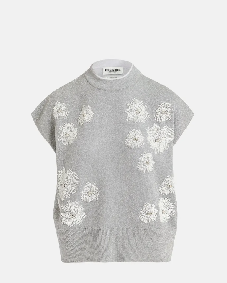 Essentiel Antwerp Beaded Knit Top