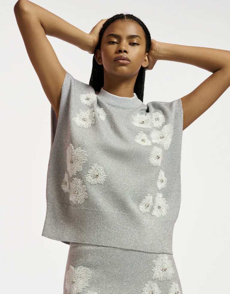 Essentiel Antwerp Beaded Knit Top