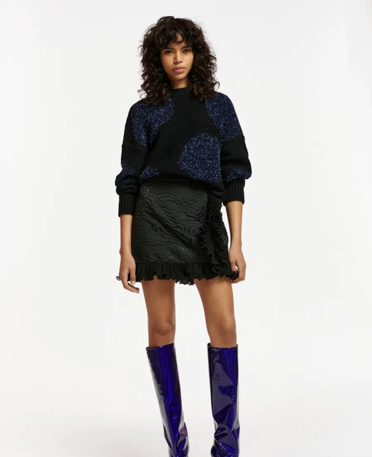 Essentiel Antwerp Black and Blue Sweater