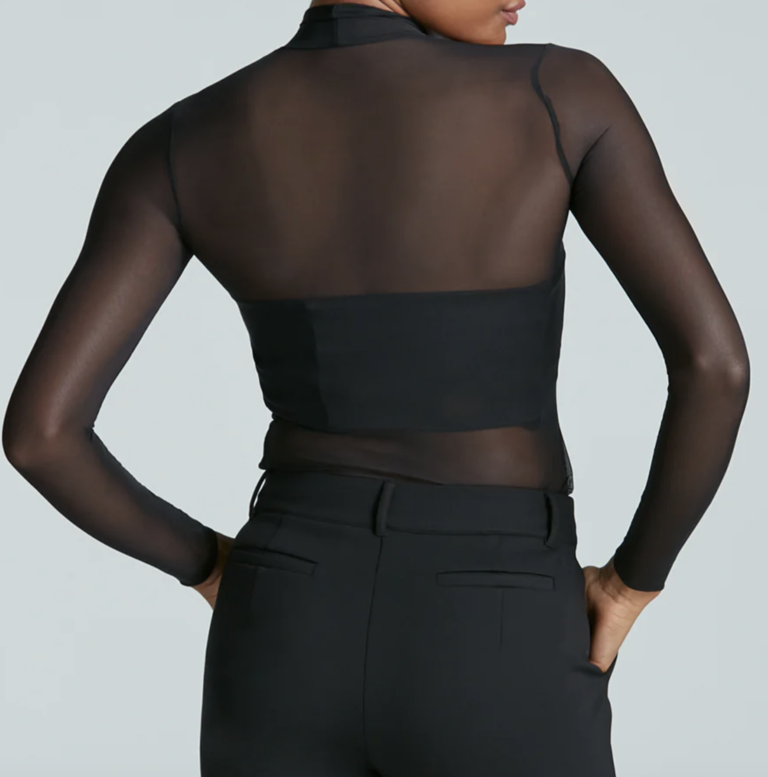 Commando Chic Mesh LS Turtleneck