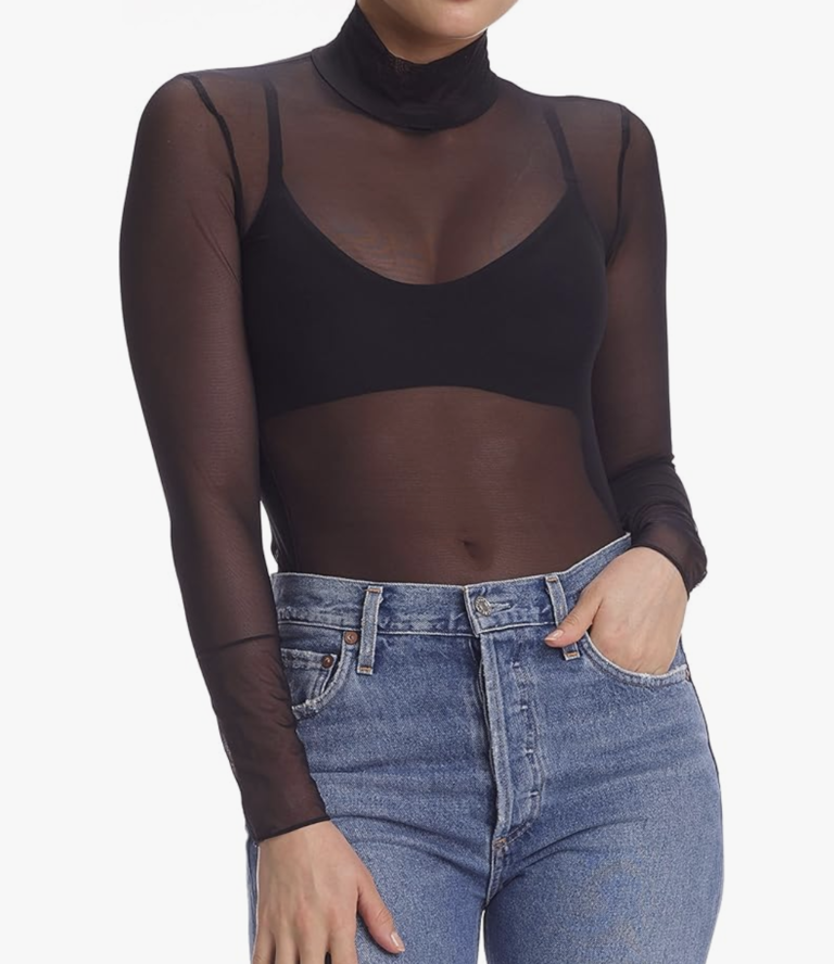 Commando Chic Mesh LS Turtleneck