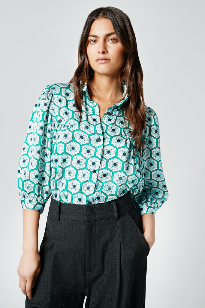 Smythe Shirred Pocket Blouse